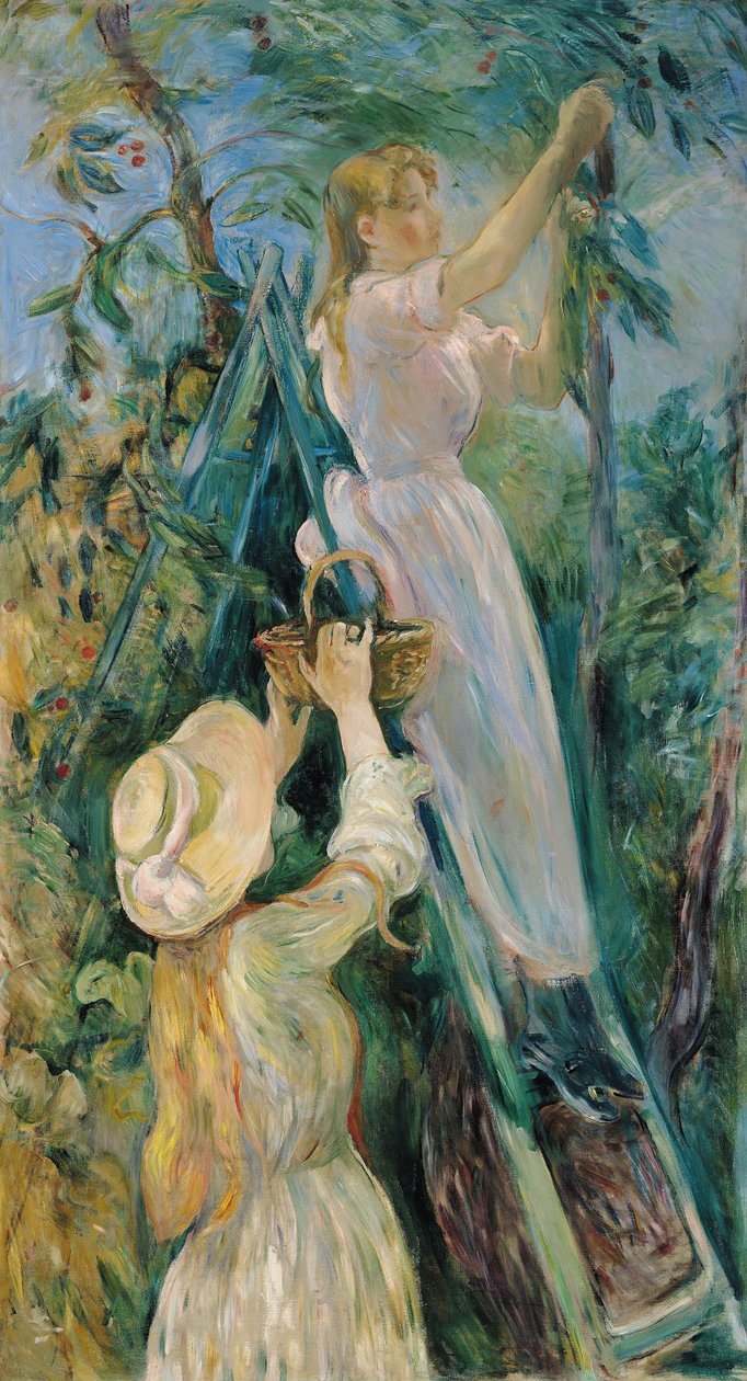 Los recolectores de cerezas Le Cerisier, 1891 de Berthe Morisot