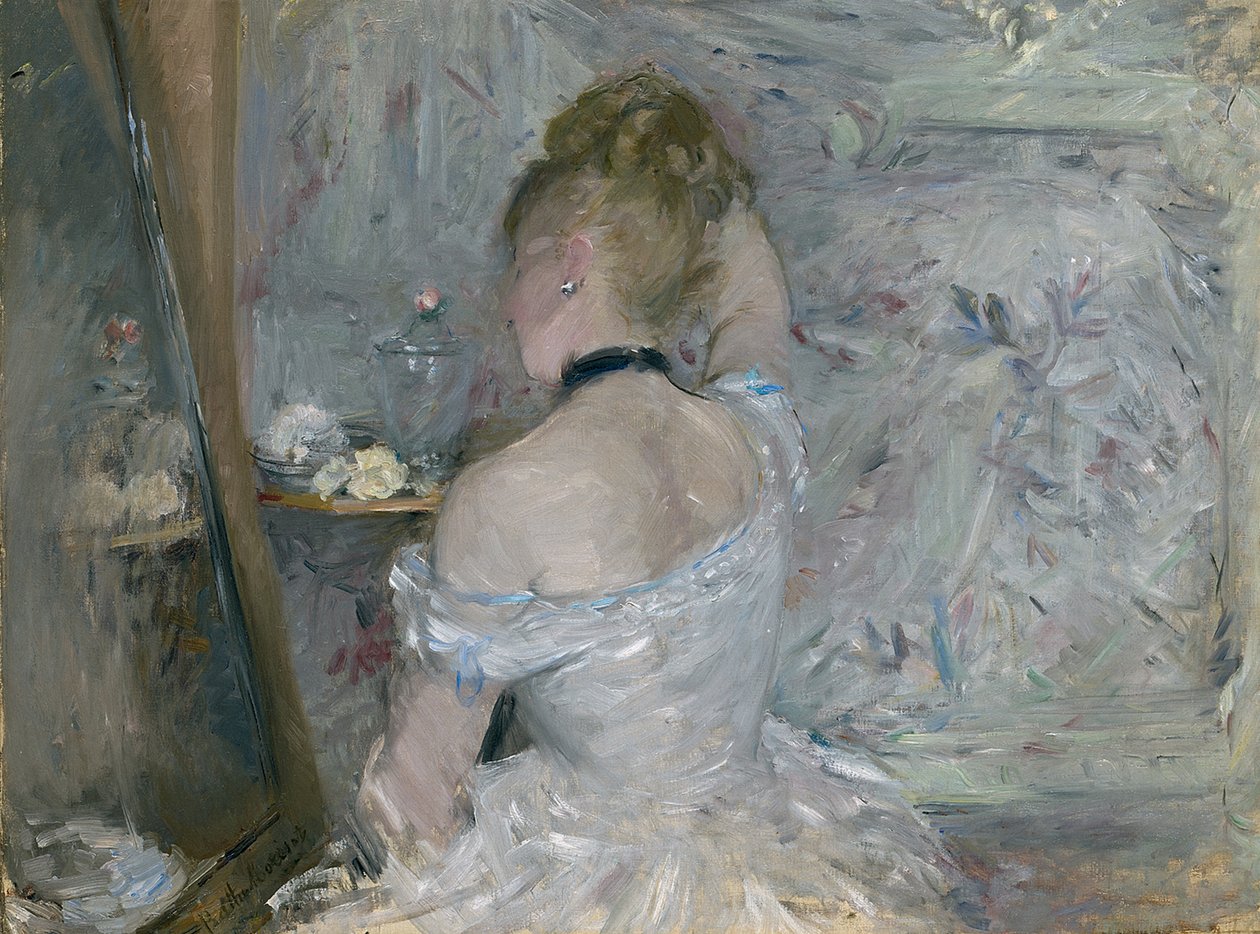 Mujer en su tocador, 1875-1880 de Berthe Morisot