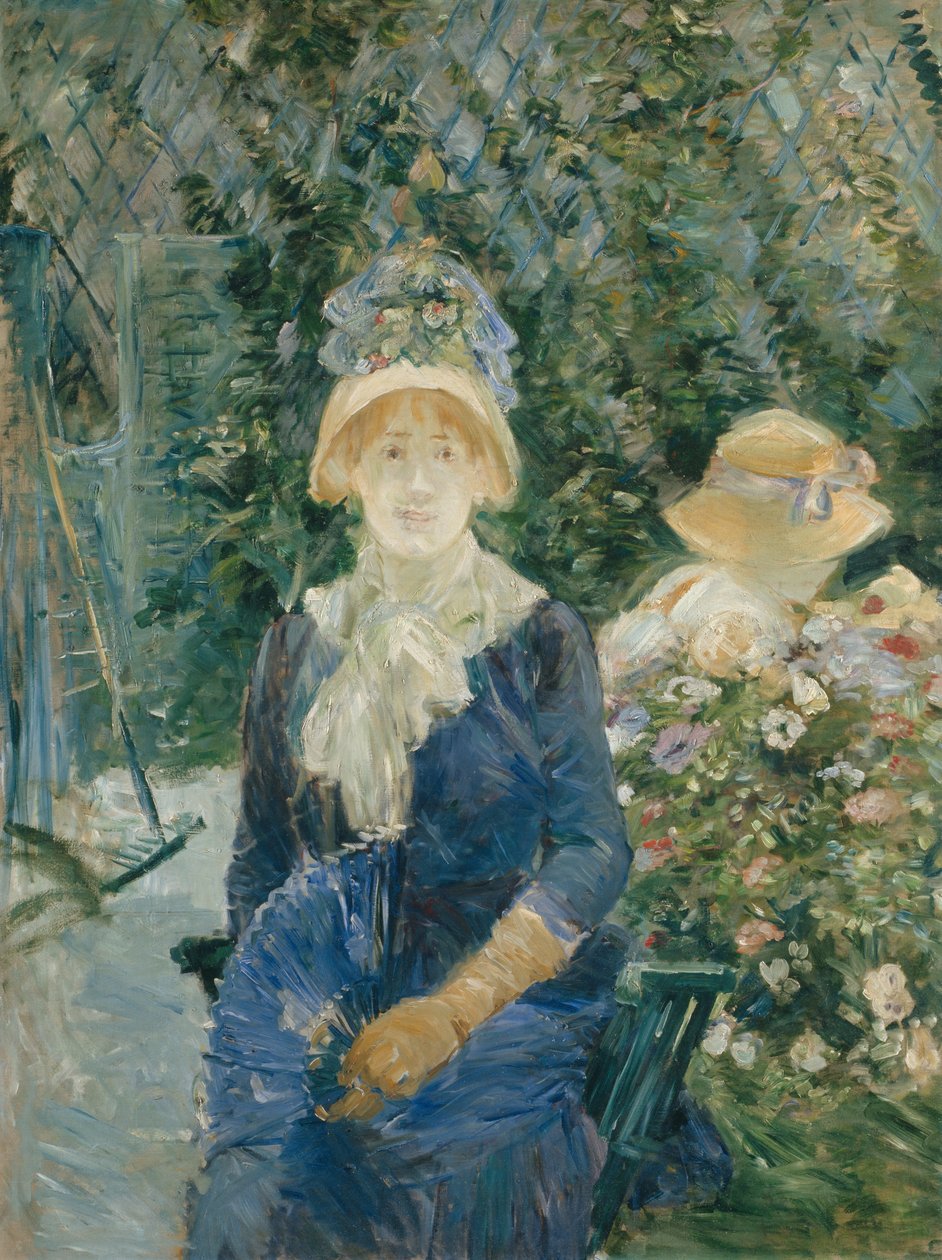 Mujer en un jardín de Berthe Morisot
