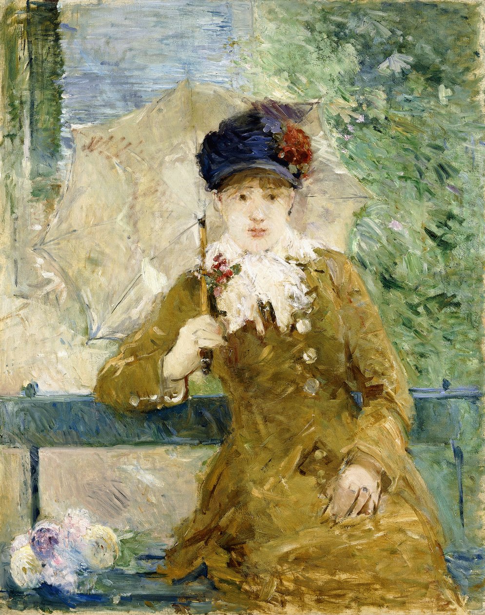 Mujer con una sombrilla, 1881 de Berthe Morisot