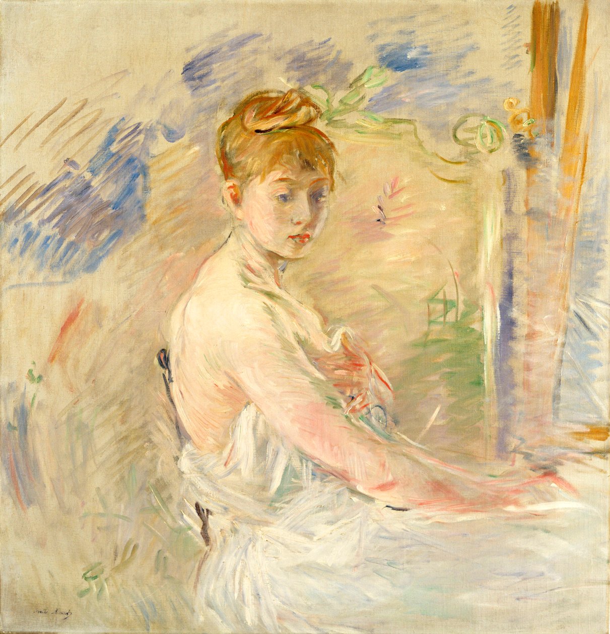 Joven levantándose de Berthe Morisot