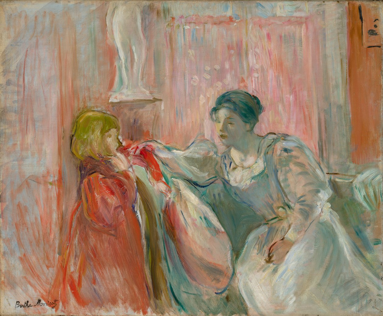 mujer joven y niño de Berthe Morisot