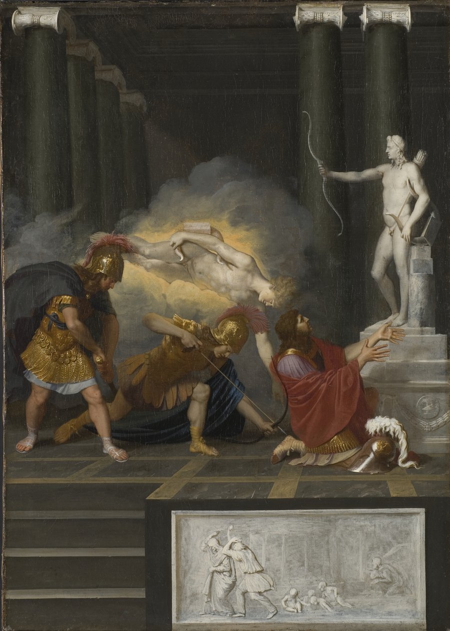 Aquiles herido por Paris, c.1650 de Bertholet Flemal