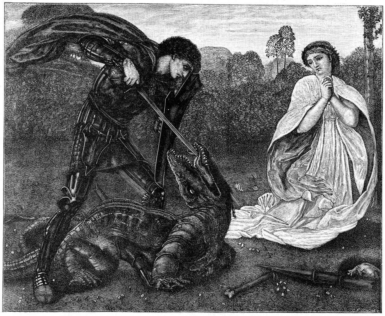San Jorge y el Dragón, años 1930 de Birket Foster