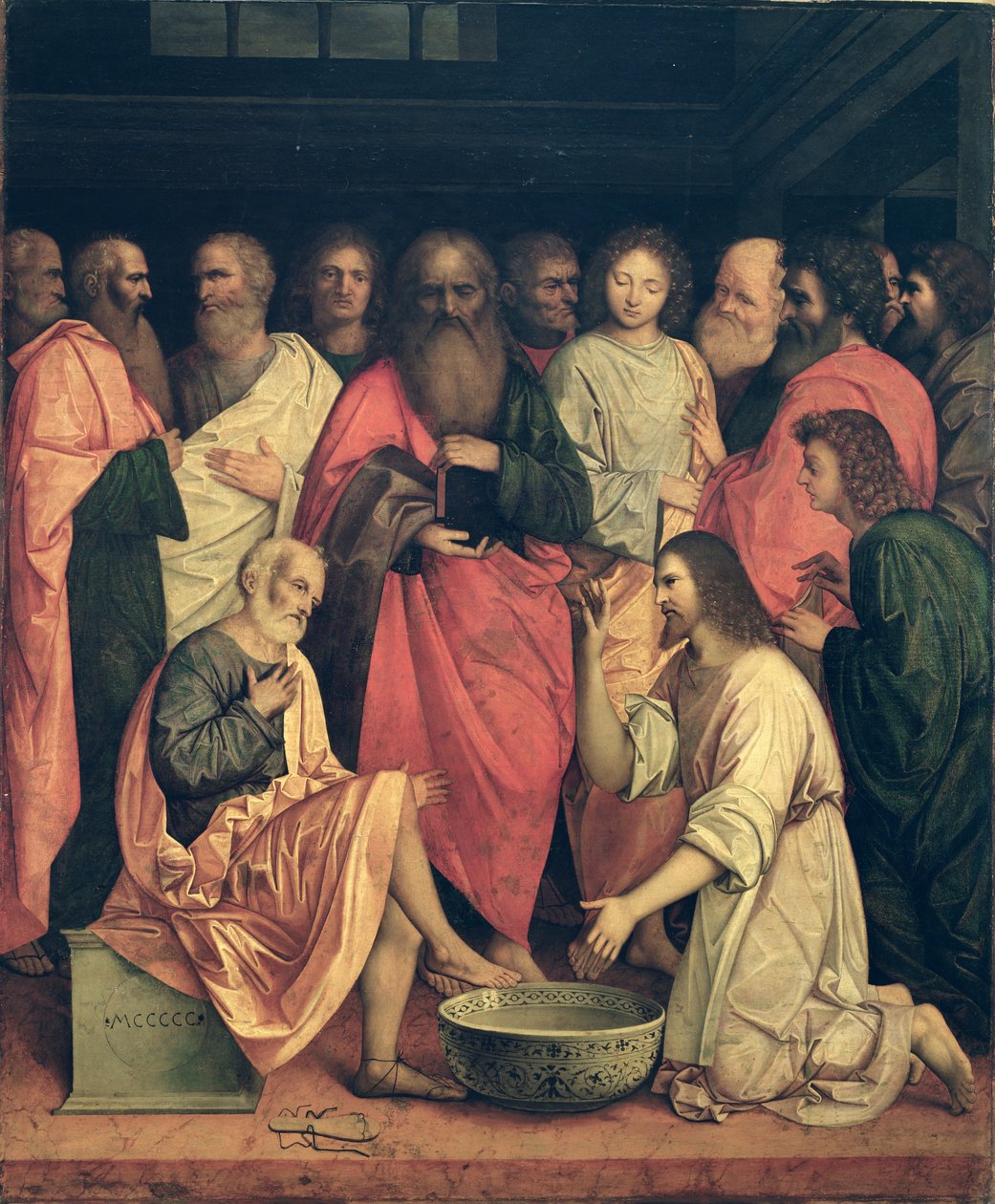 Cristo lavando los pies de los discípulos de Boccaccio Boccaccino
