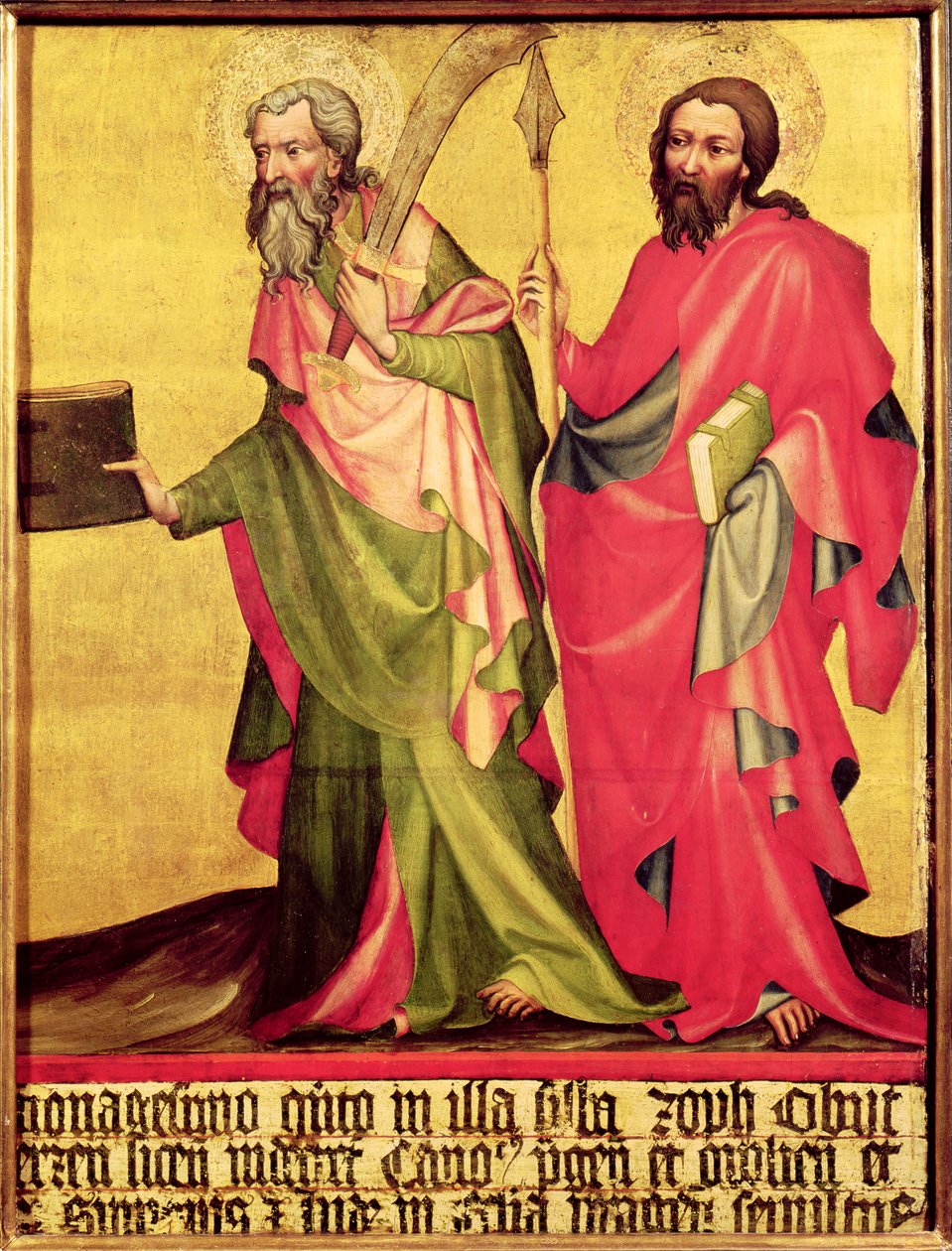 San Bartolomé y Santo Tomás, panel derecho del Epitafio de Jan de Jeran, 1395 de Bohemian School