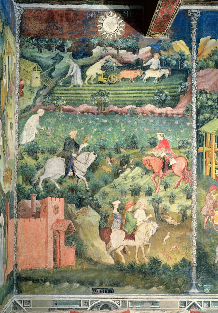 El Mes de Septiembre, c.1400 de Bohemian School