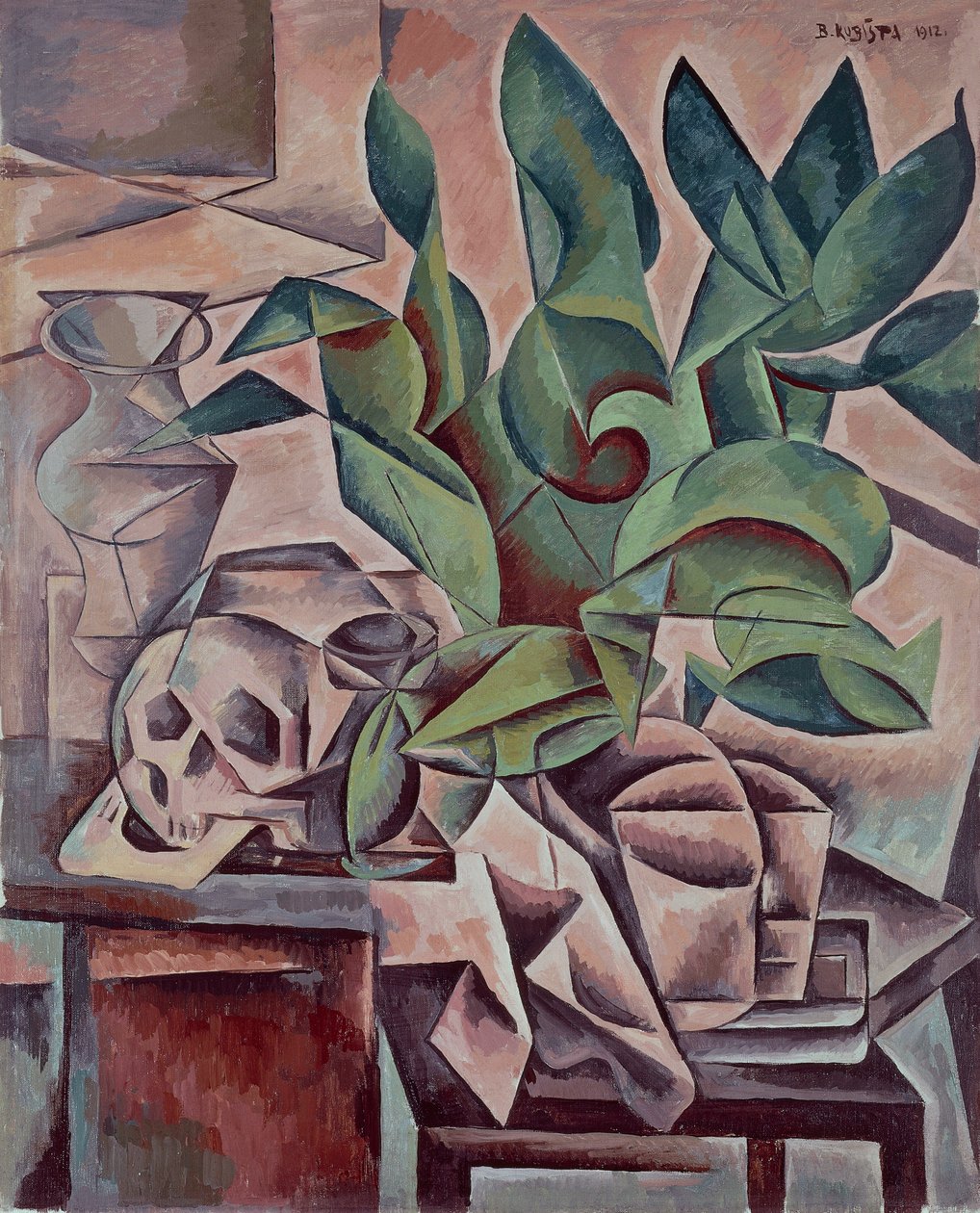 Bodegón con calavera de Bohumil Kubišta