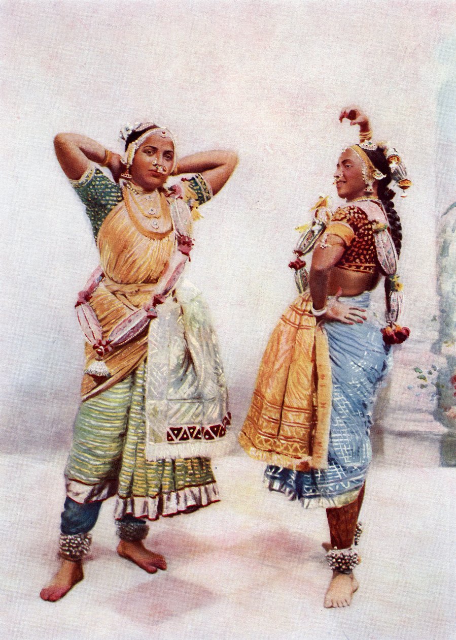 Chicas Nautch de Baroda, finales del siglo XIX de Bombay Vernon and Co.