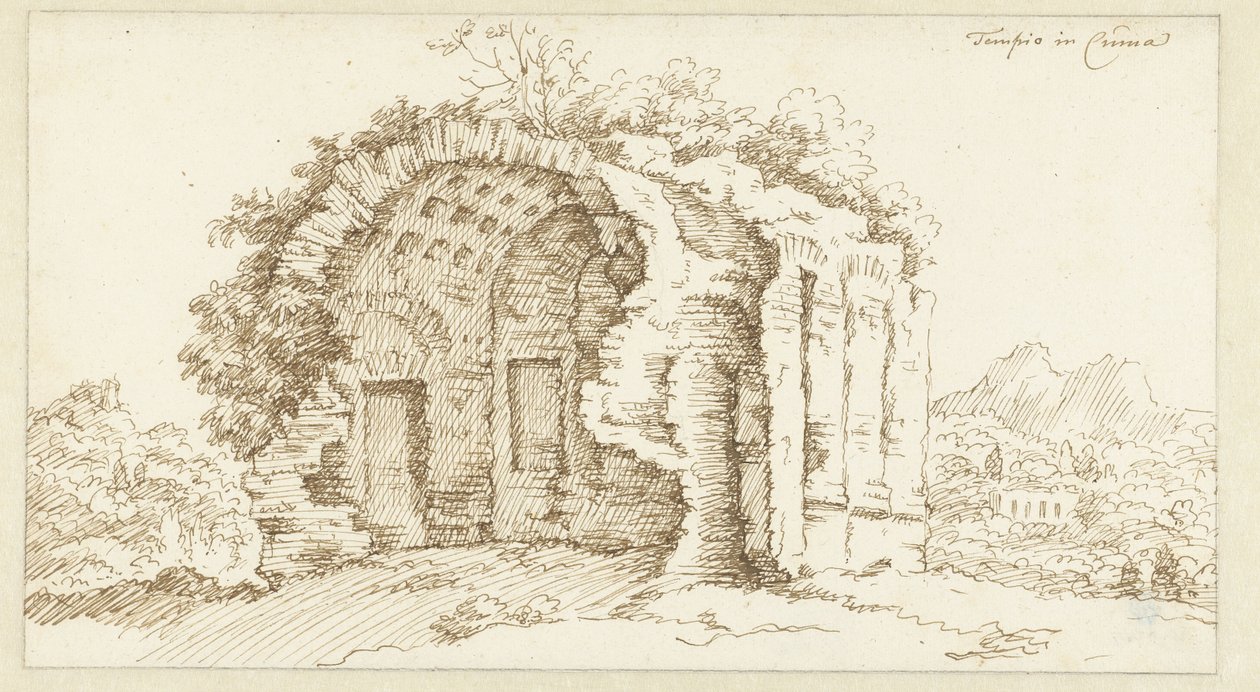Ruinas de un templo en Cumas de Bonaventura van Overbeek