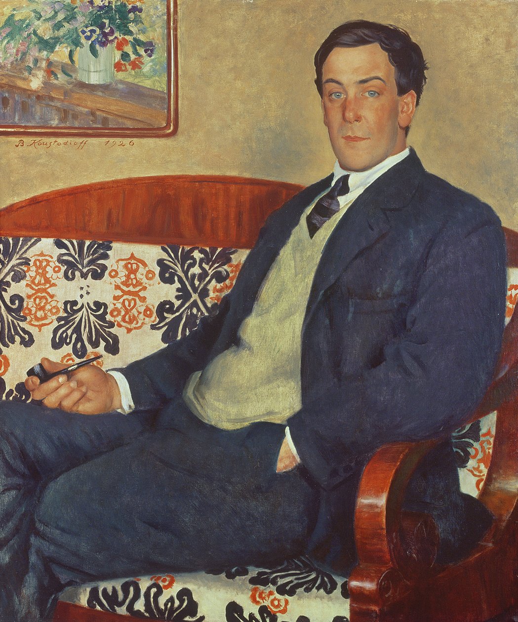 Retrato de Peter Kapitza (1894-1984) 1926 de Boris Mikhailovich Kustodiev