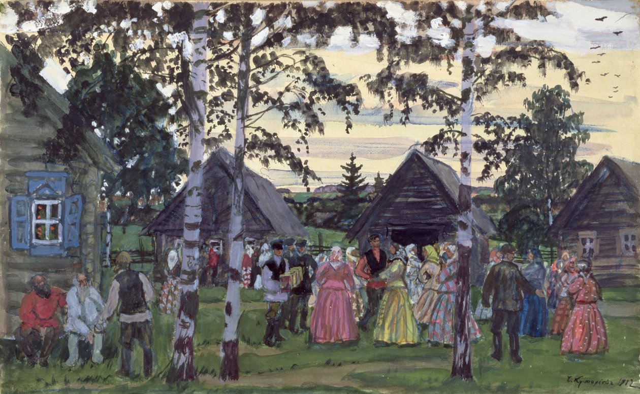 El Khorovod, 1912 de Boris Mikhailovich Kustodiev