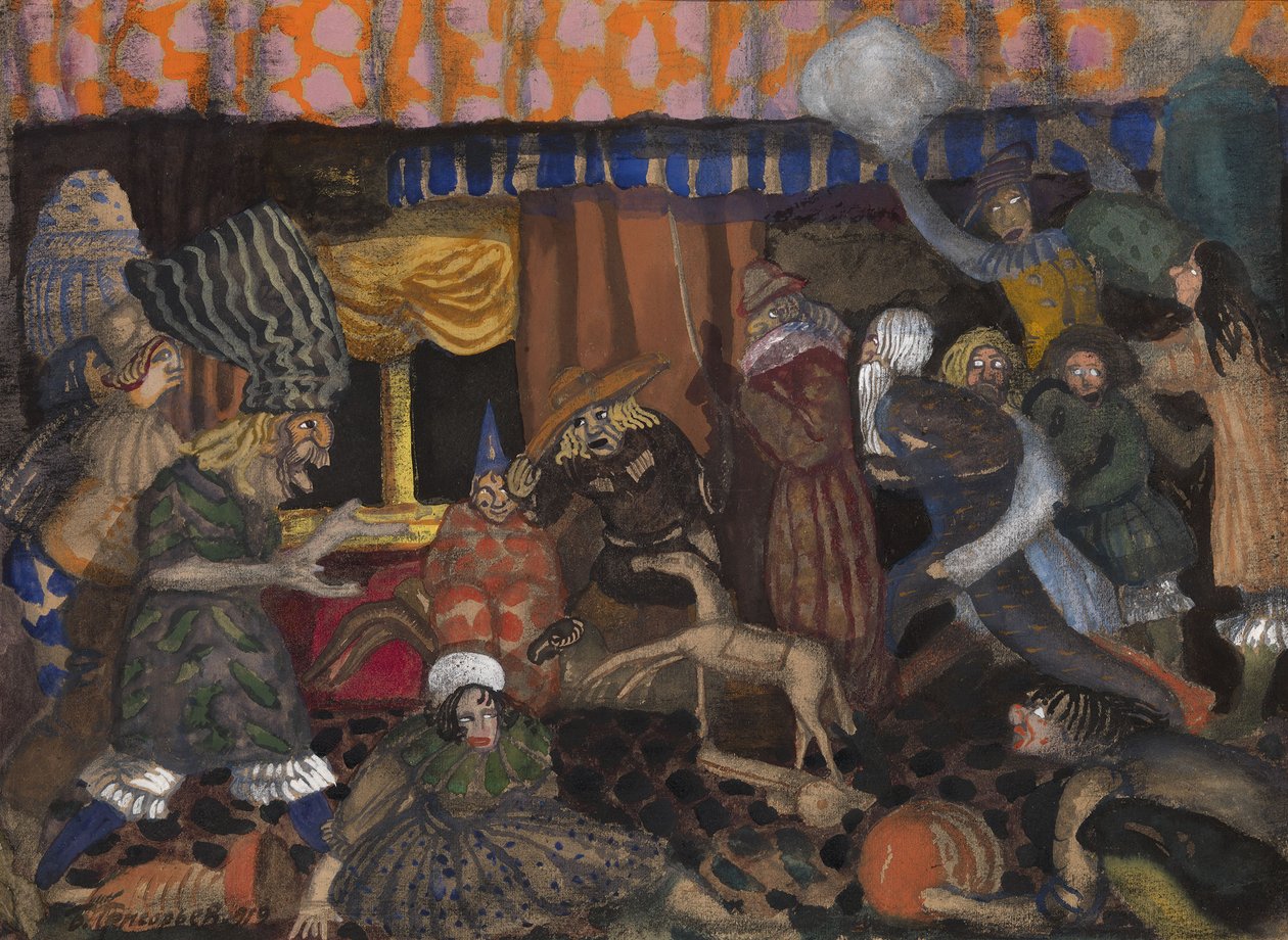 Mascarada infantil, 1912 de Boris Dmitrievich Grigoriev