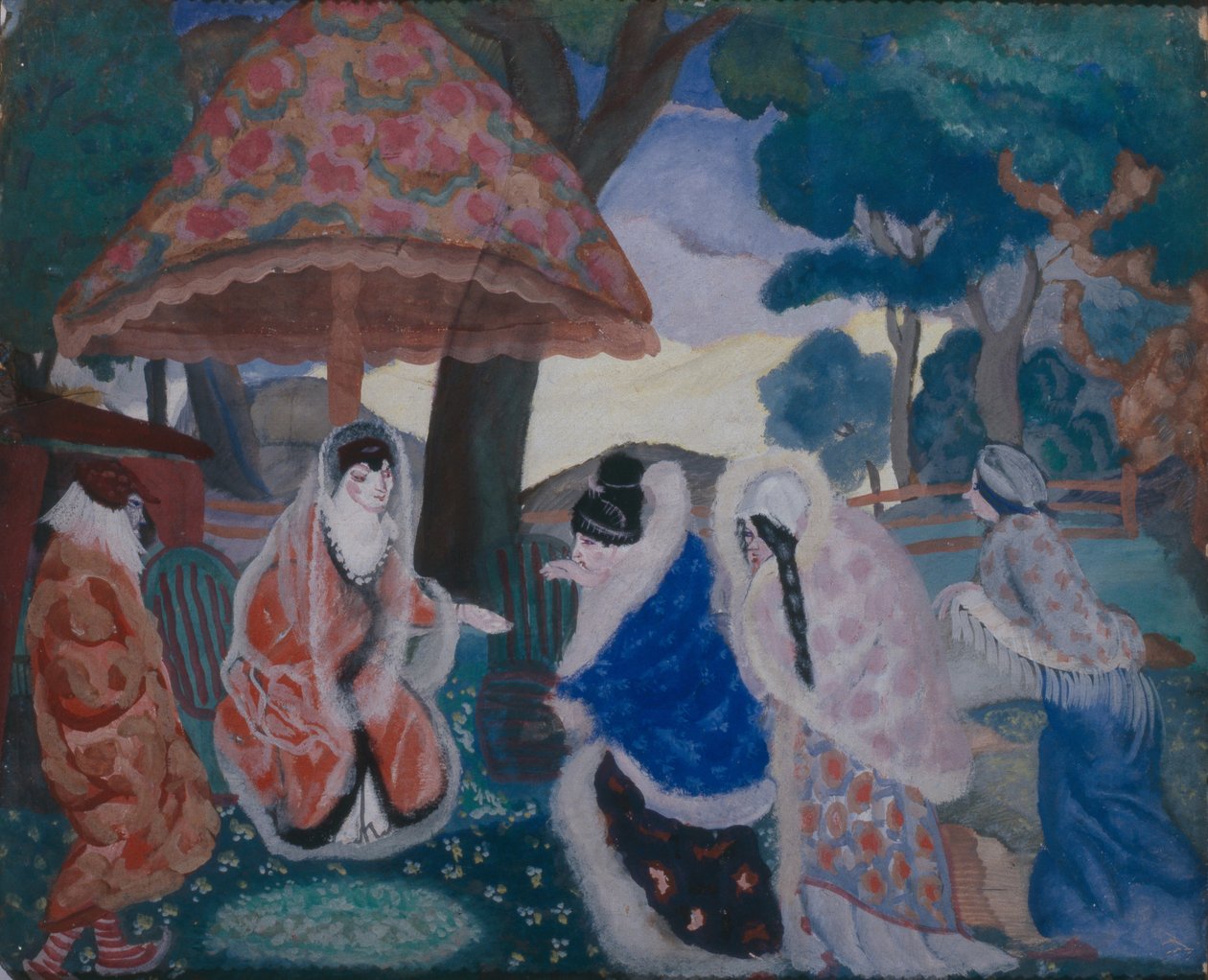 Saludando a los recién casados, 1913 de Boris Dmitrievich Grigoriev