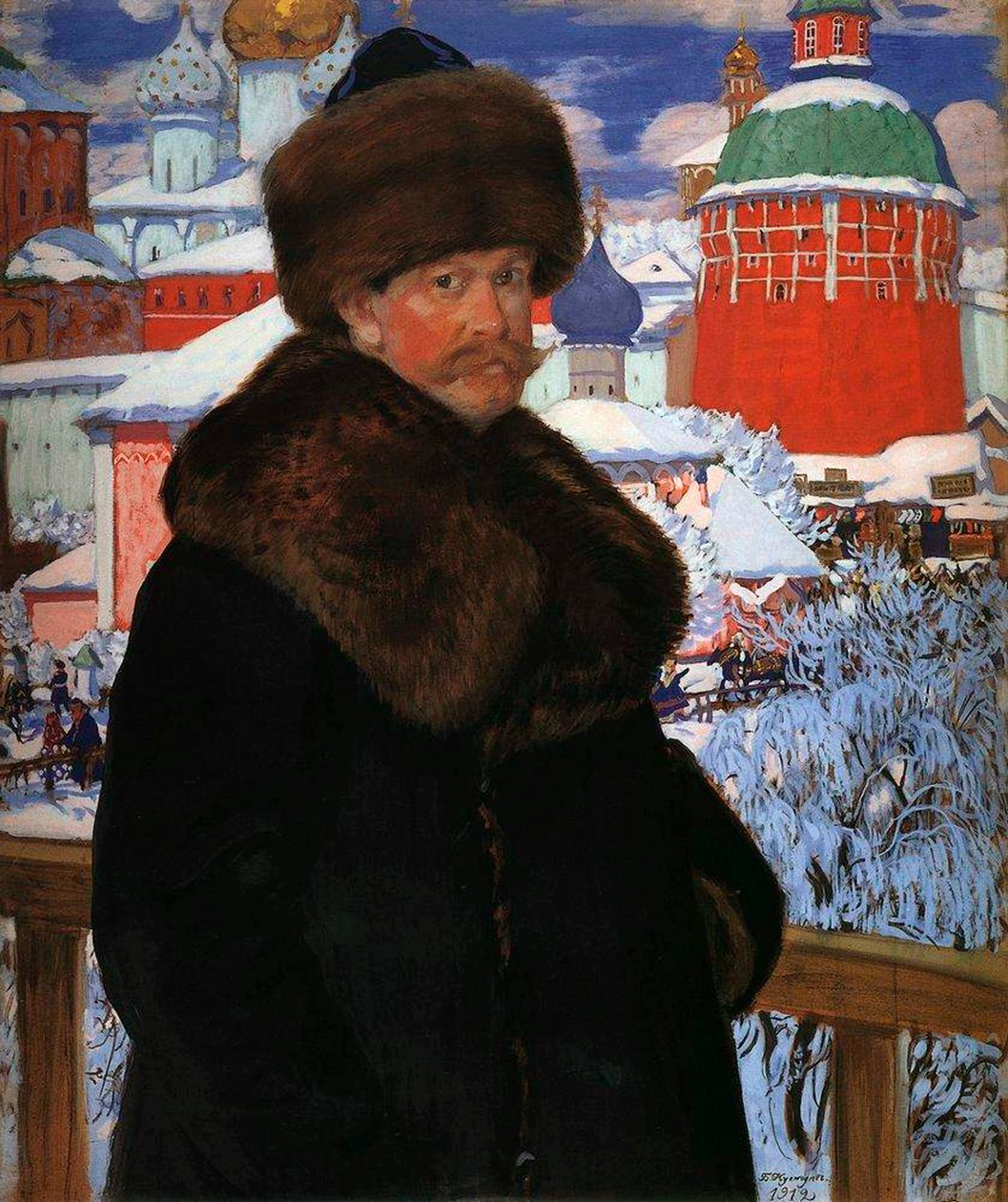 Autorretrato de Boris Mikhailovich Kustodiev