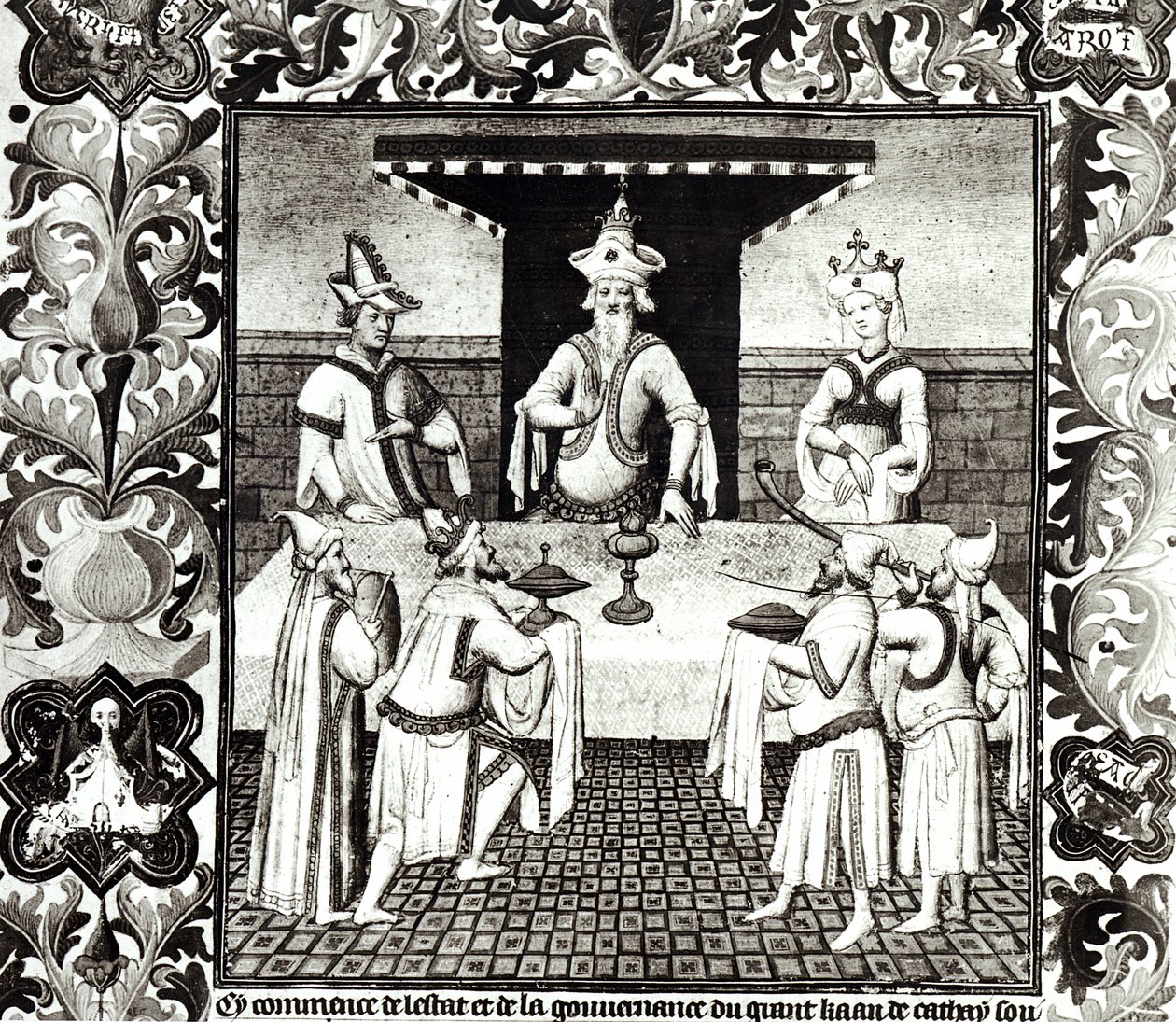 Ms Fr 2810 f.136v, El Banquete del Gran Khan, del 