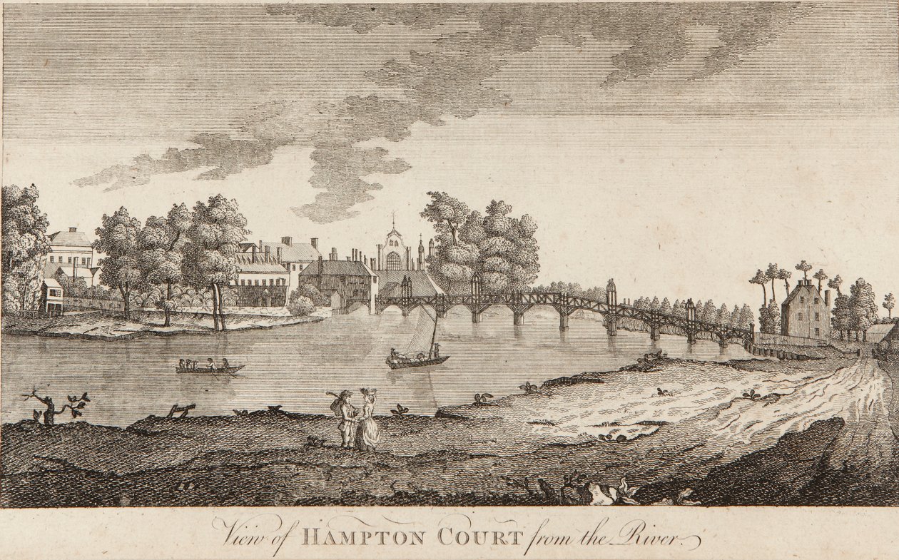 Vista de Hampton Court desde el río de British School