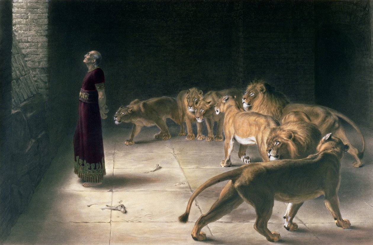 Daniel en el Foso de los Leones de Briton Riviere