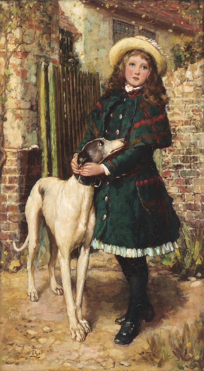 En la puerta del jardín, 1887 de Briton Riviere