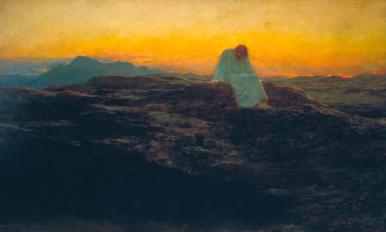La tentación en el desierto, 1898 de Briton Riviere