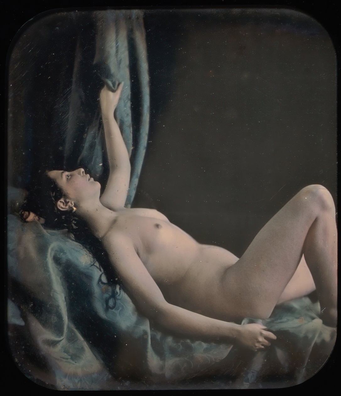 [Desnudo Femenino Reclinado Posando como Danae], 1850s de Bruno Braquehais
