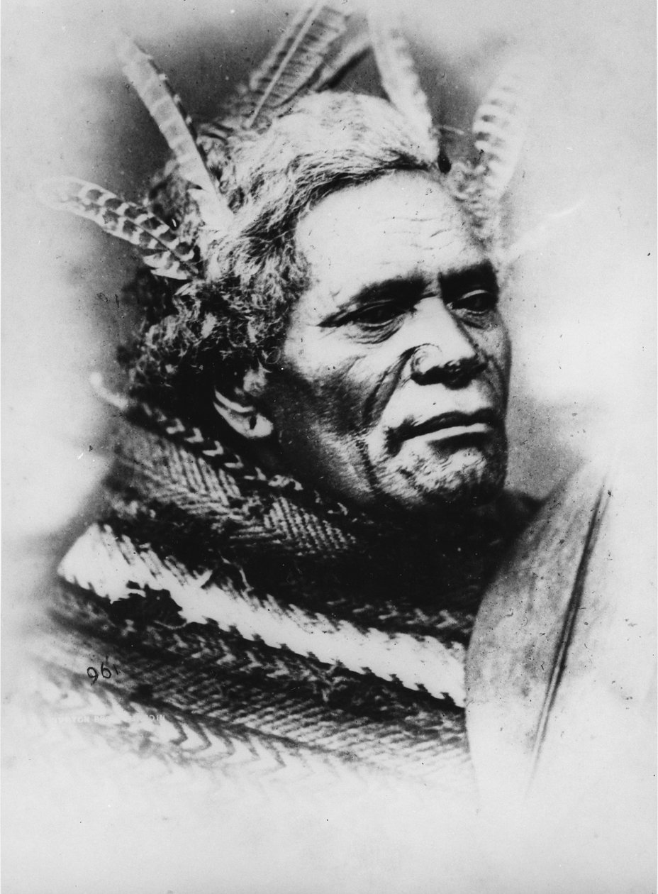 Hombre maorí, c.1880s de Burton Brothers Studio
