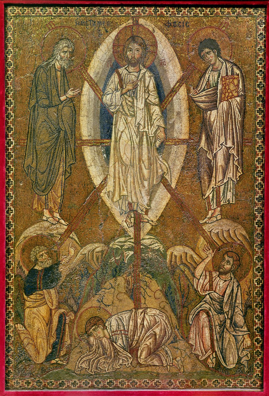 Icono portátil que representa la transfiguración, siglo XI-XII (mosaico) de Byzantine