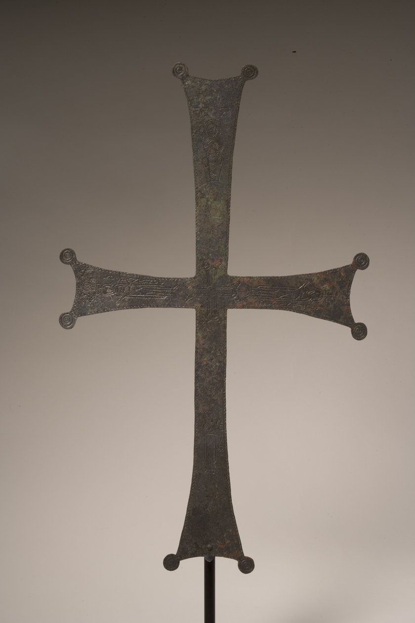 Cruz procesional con inscripción incisa, siglos X-XII d.C. de Byzantine