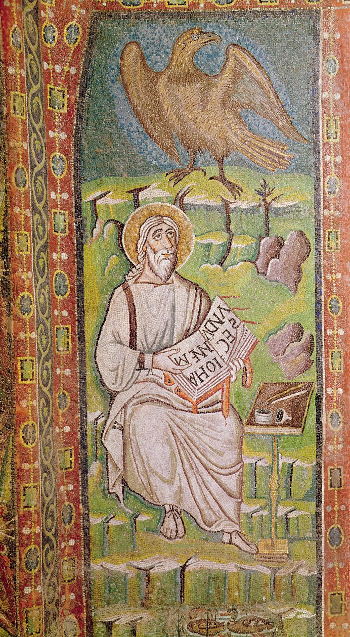 San Juan Evangelista (mosaico) de Byzantine School