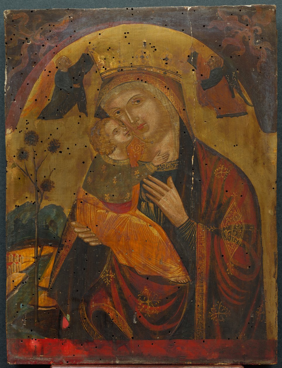 Virgen y niño de Byzantine