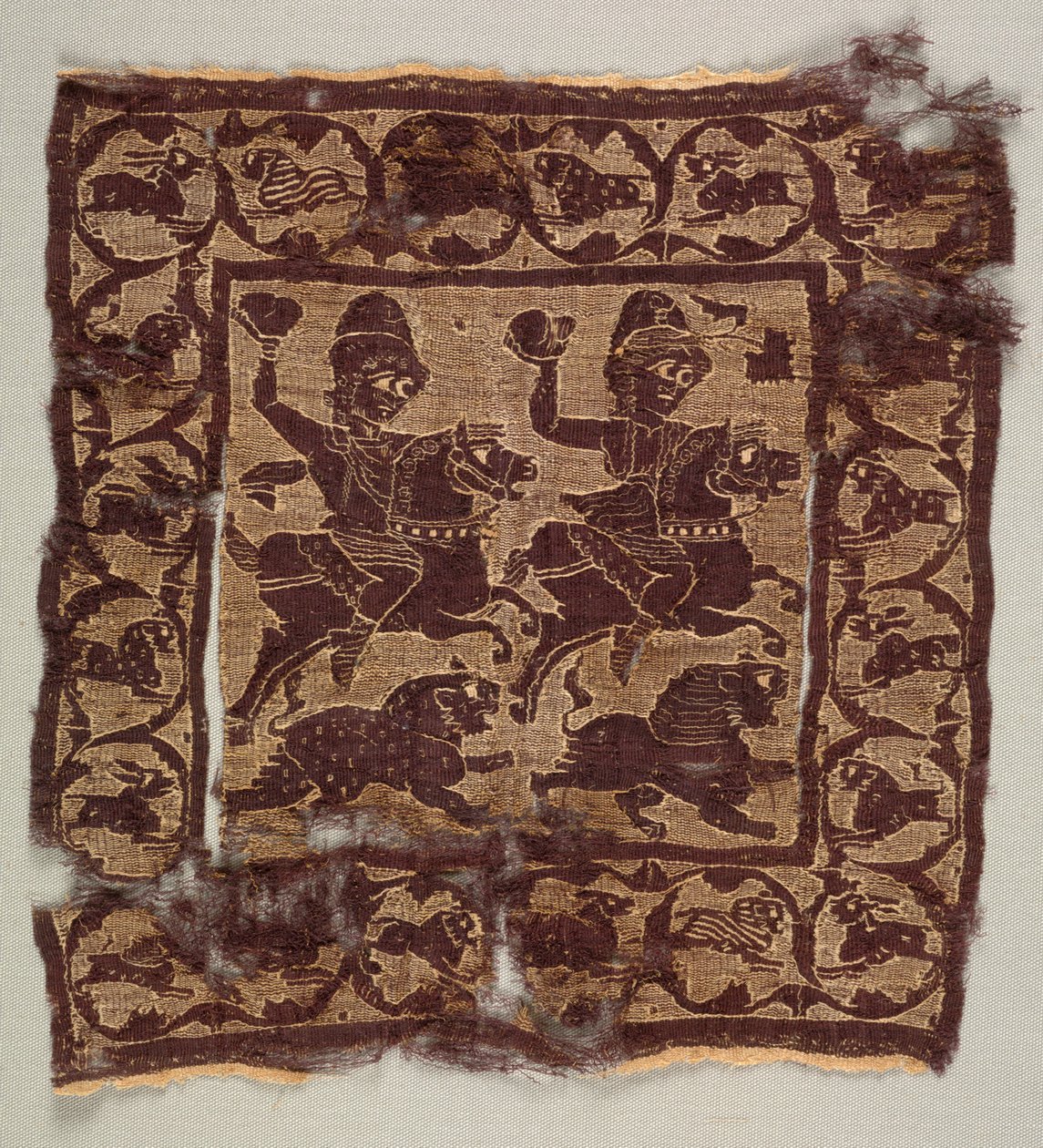 Cuadrado ornamental de una túnica de Byzantine PeriodEgyptian