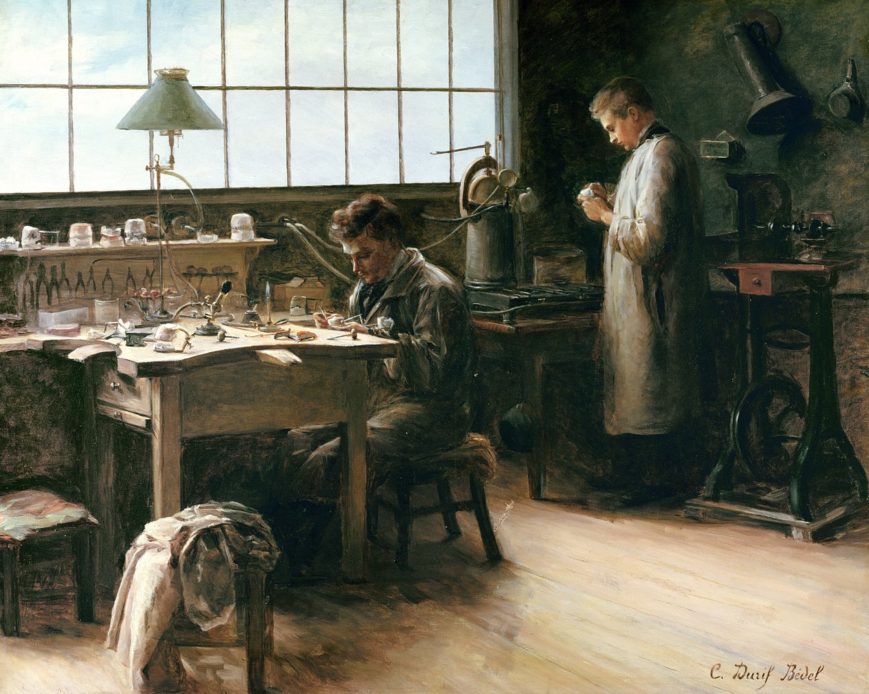El Taller de Dientes Falsos, c.1880 de C. Durif Bedel