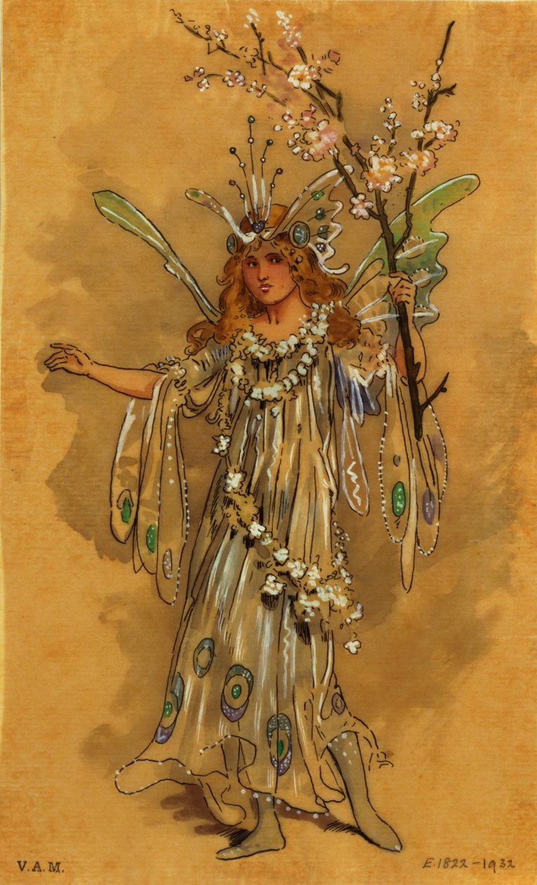 Un hada, diseño de vestuario para Sueño de una noche de verano, producido por R. Courtneidge en el Teatro Princes, Manchester de C. Wilhelm