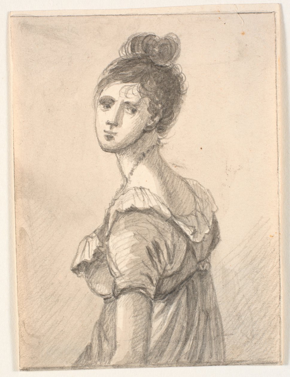 Retrato de mujer en medio cuerpo de C.A. Lorentzen