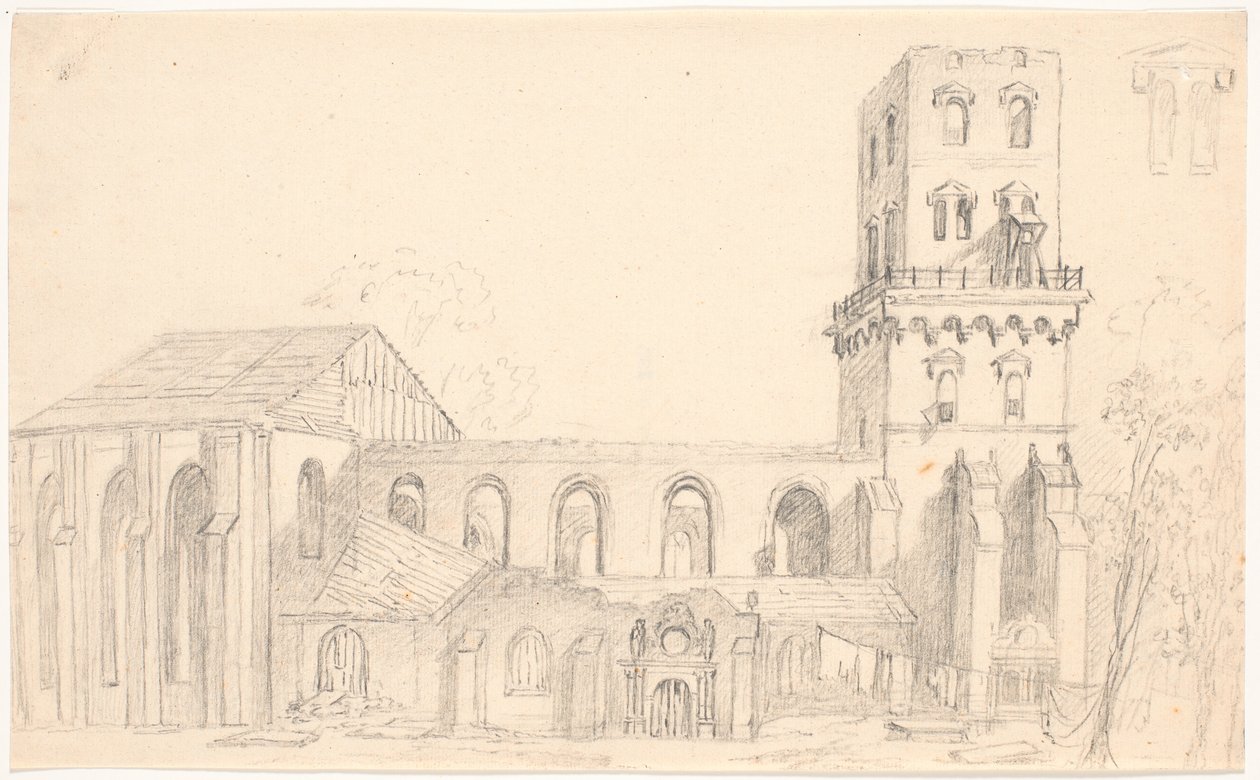 Ruinas de la iglesia de Nicolai, Copenhague de C.A. Lorentzen