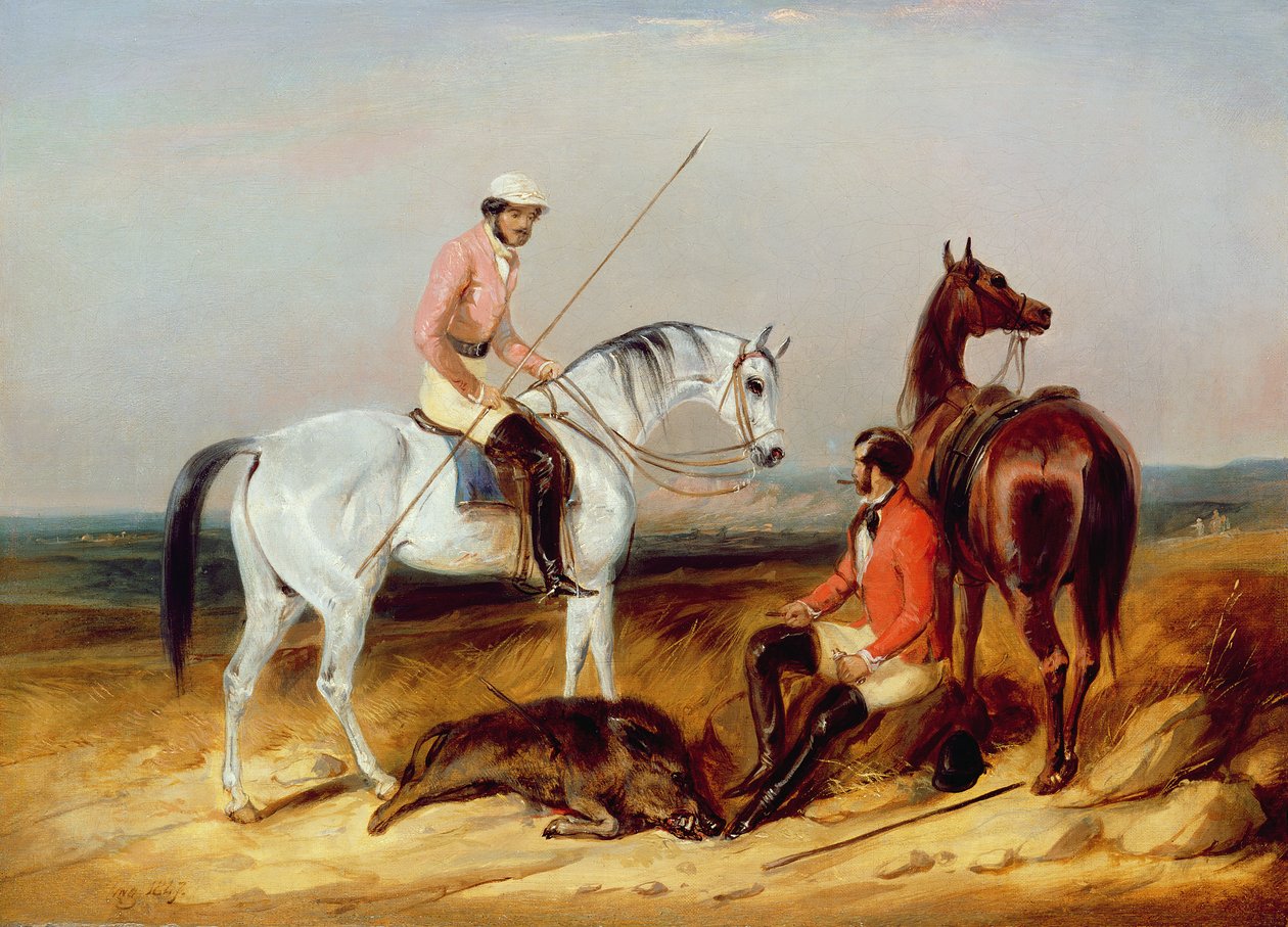 Caza del cerdo, 1847 de C.B. Spalding