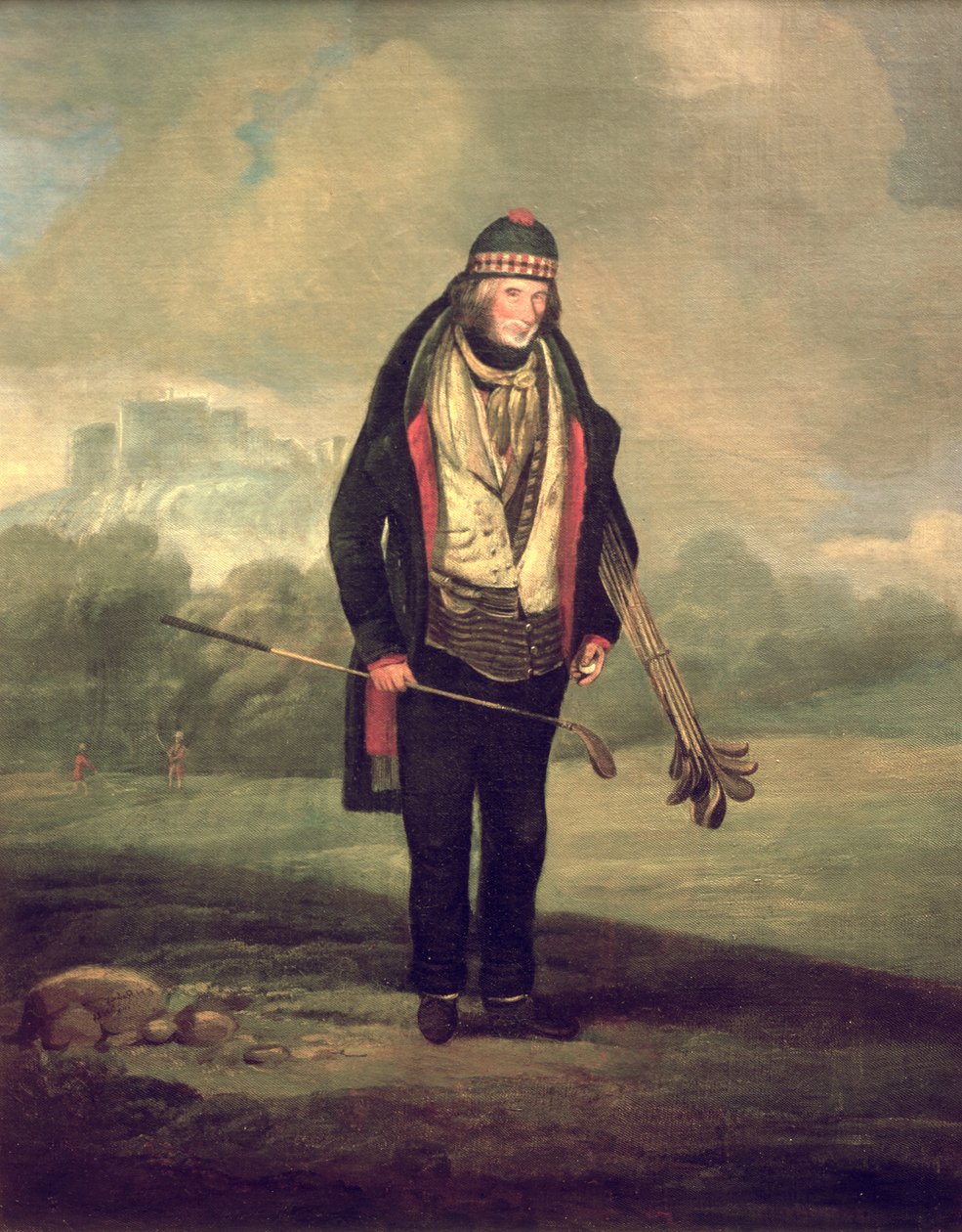 Caddie Willie en Bruntsfield, Edimburgo, 1824 de C.H Robertson