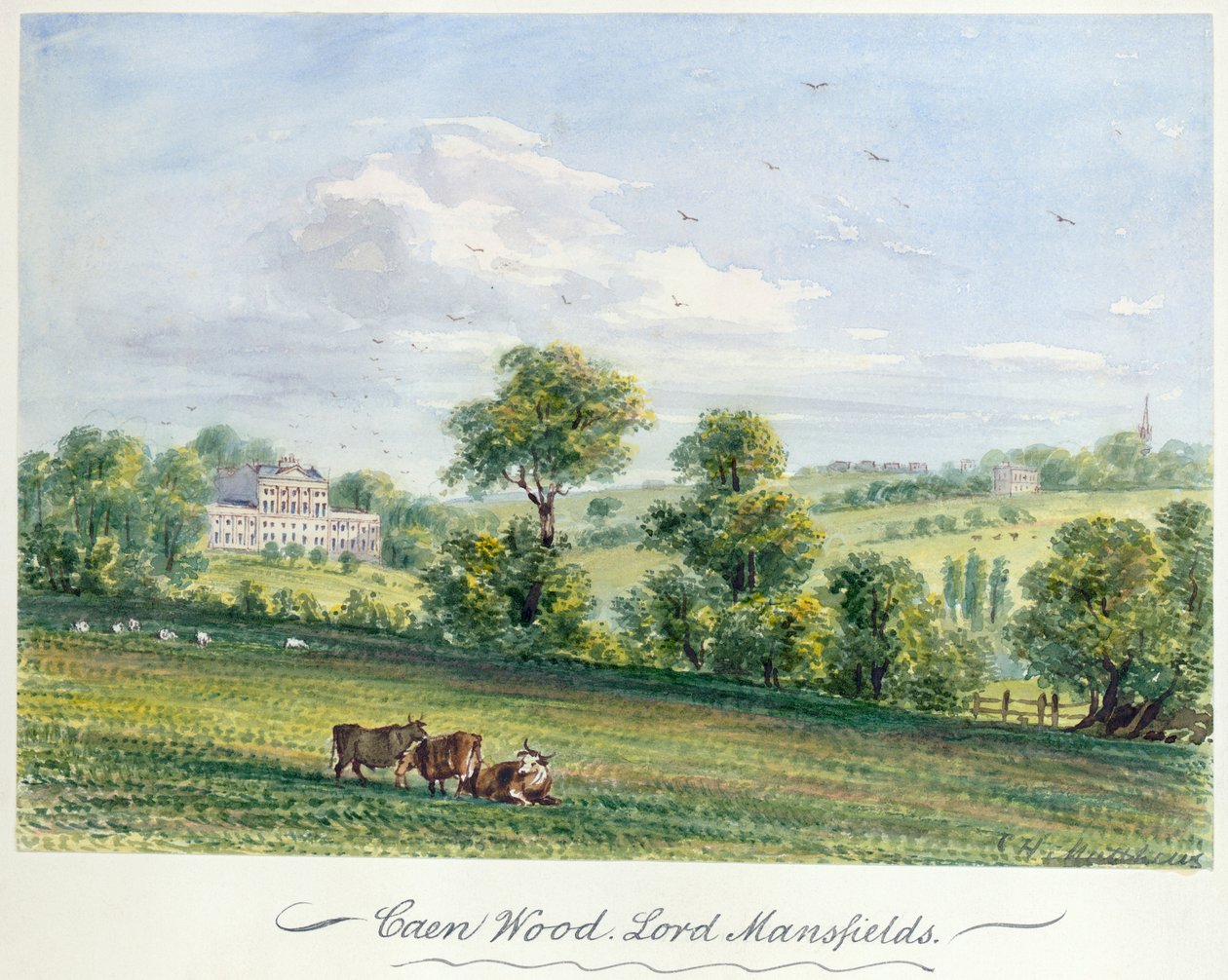 Kenwood, Casa, Hampstead, Londres, 1850 de CH Matthews