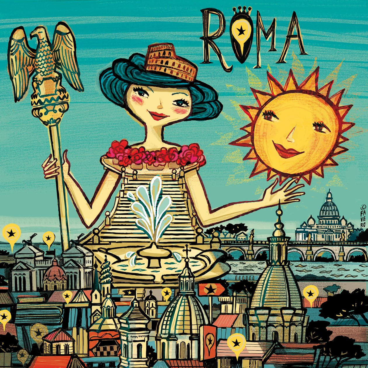 ROMA (tinta y digital) de COSTANZA FAVERO