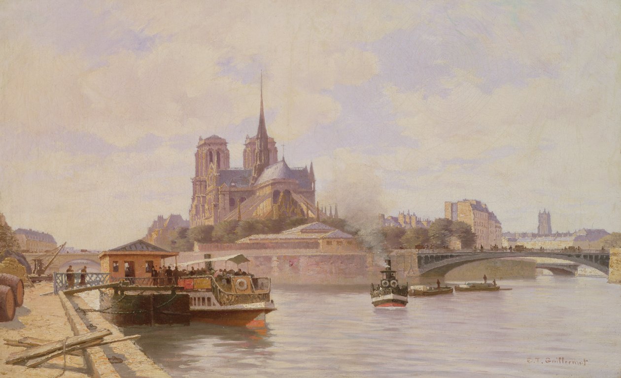 El Sena en Notre Dame de C.T. Guillermot