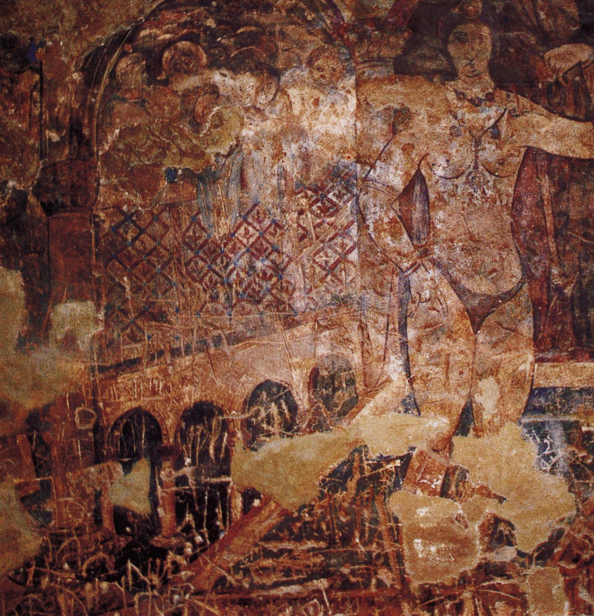 Fresco de mujer bañándose de C.Vibert Guigue