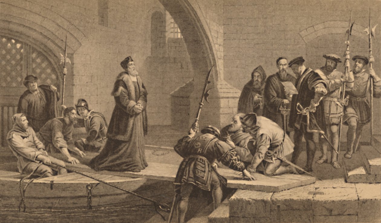 Cranmer en la Puerta del Traidor, 1886 de CW Sharpe