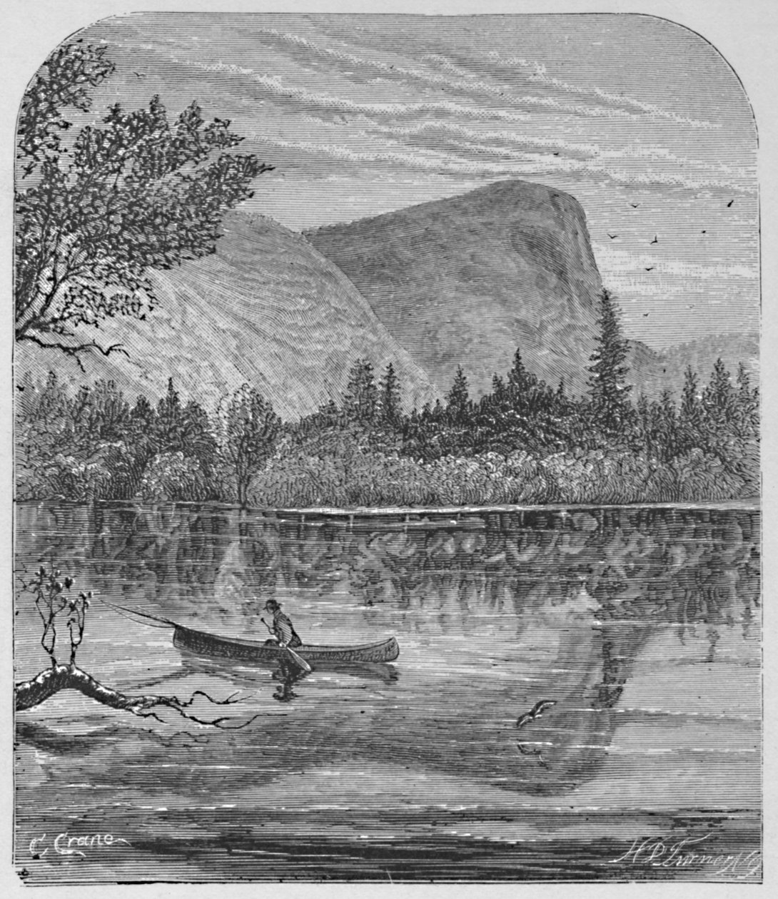 Lago Espejo y Monte Watkins, 1883 de C Crane