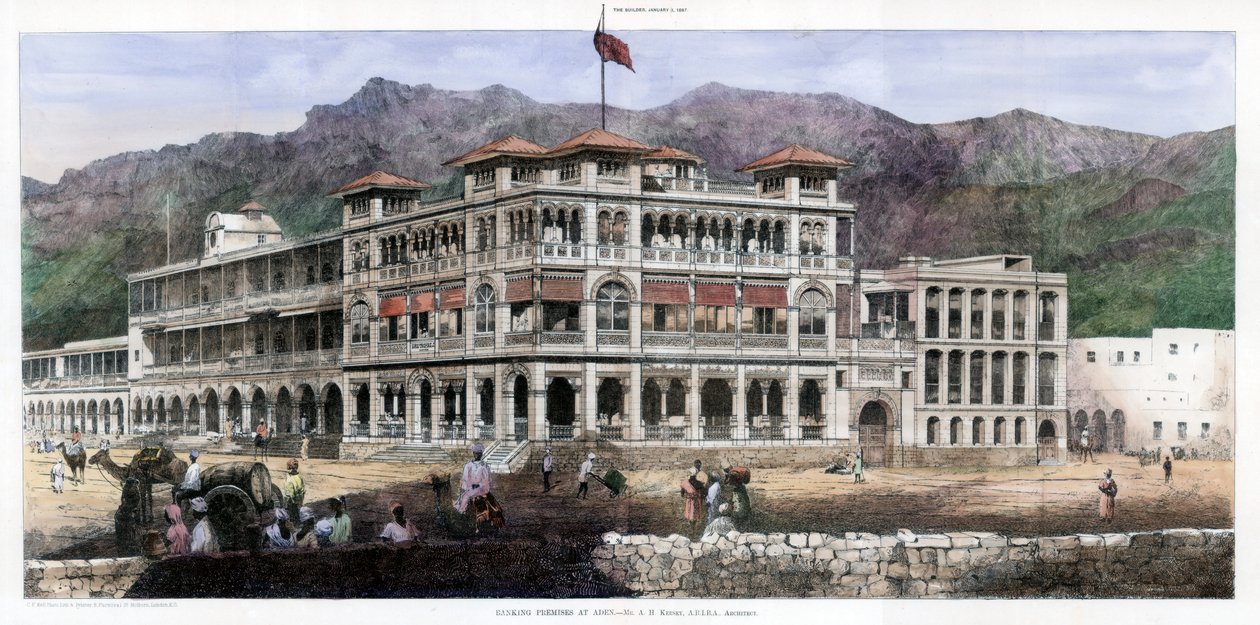 Locales bancarios en Adén, 8 de enero de 1887 de C Kell