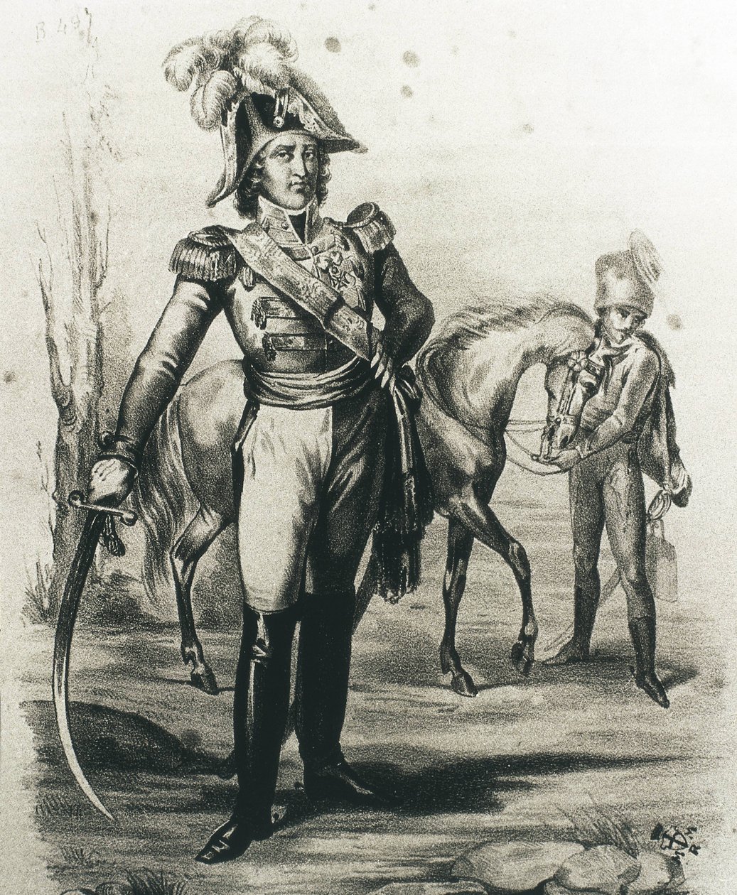 Joachim Murat (litografía) de C. Perrin