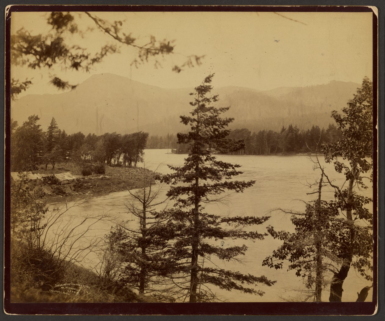 Escena en el río Columbia de C. R. Savage
