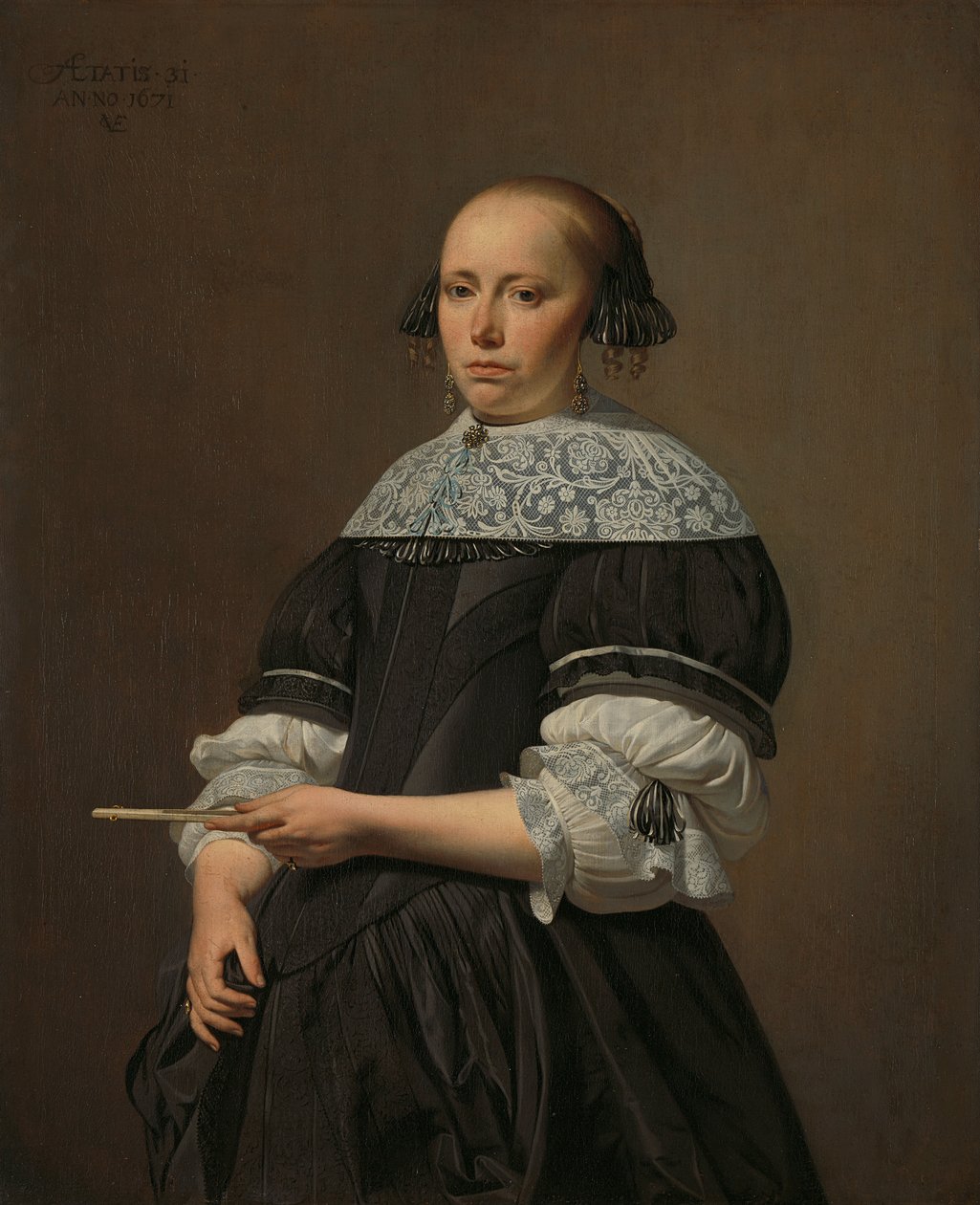 Retrato de Elisabeth Kessel (1640-1717). de Caesar van Everdingen