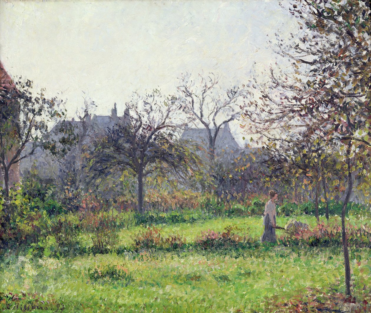 Sol de la mañana, otoño, Eragny, 1897 de Camille Jacob Pissarro