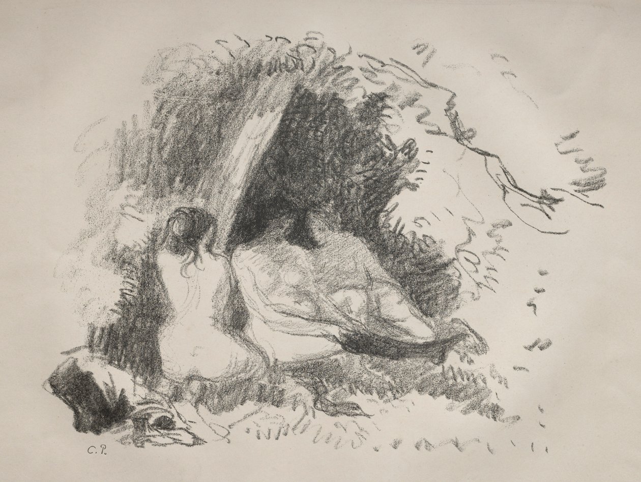 Mujeres desnudas, c. 1896 de Camille Jacob Pissarro