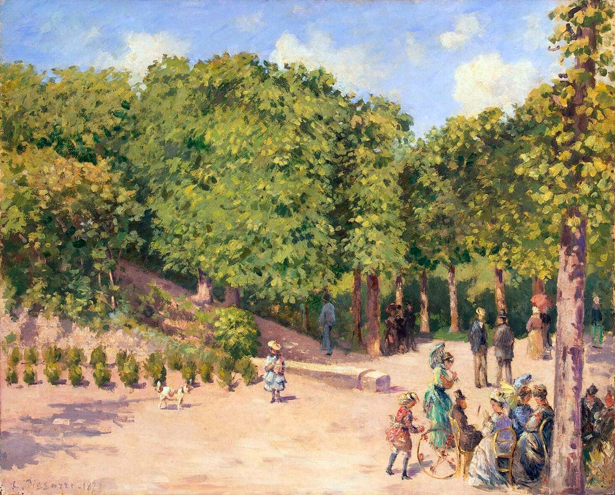 Parque de la Ciudad en Pontoise, 1873 de Camille Pissarro